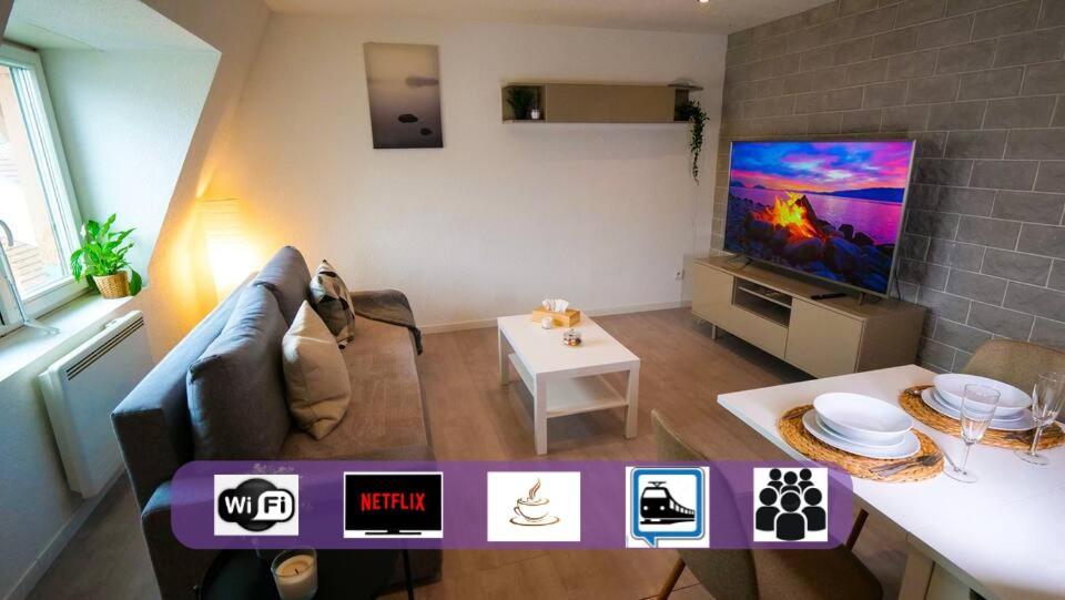 # Le 4 # Tres Beau Appartement T3 Neuf, Tout Confort, Mulhouse Centre Ville מראה חיצוני תמונה